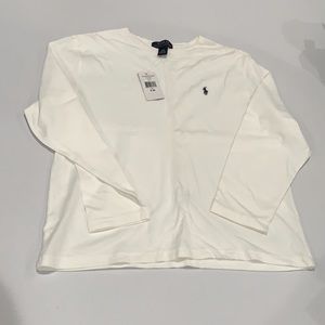 White Polo Long sleeve t-shirt
